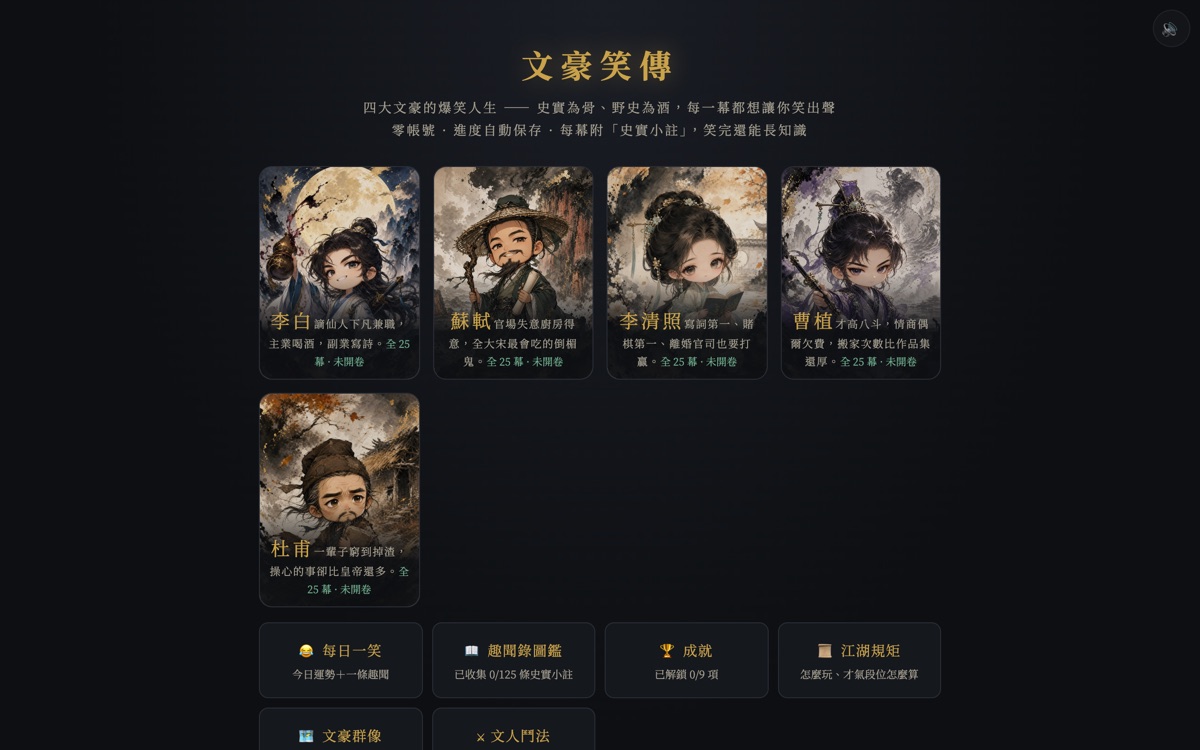 文豪笑傳 畫面截圖